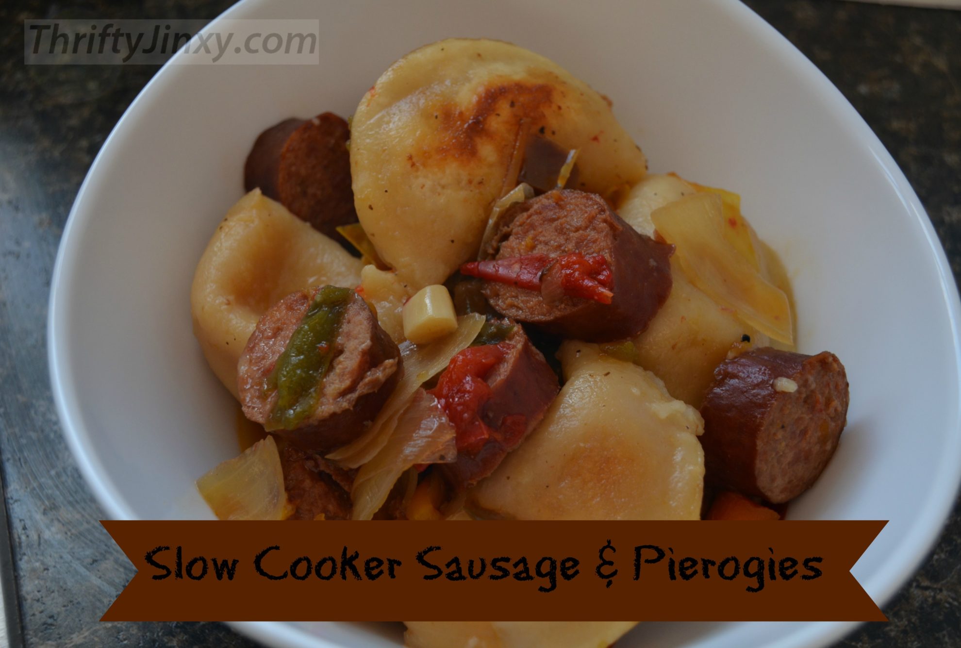 Slow Cooker Pierogies and Sausage Recipe Thrifty Jinxy