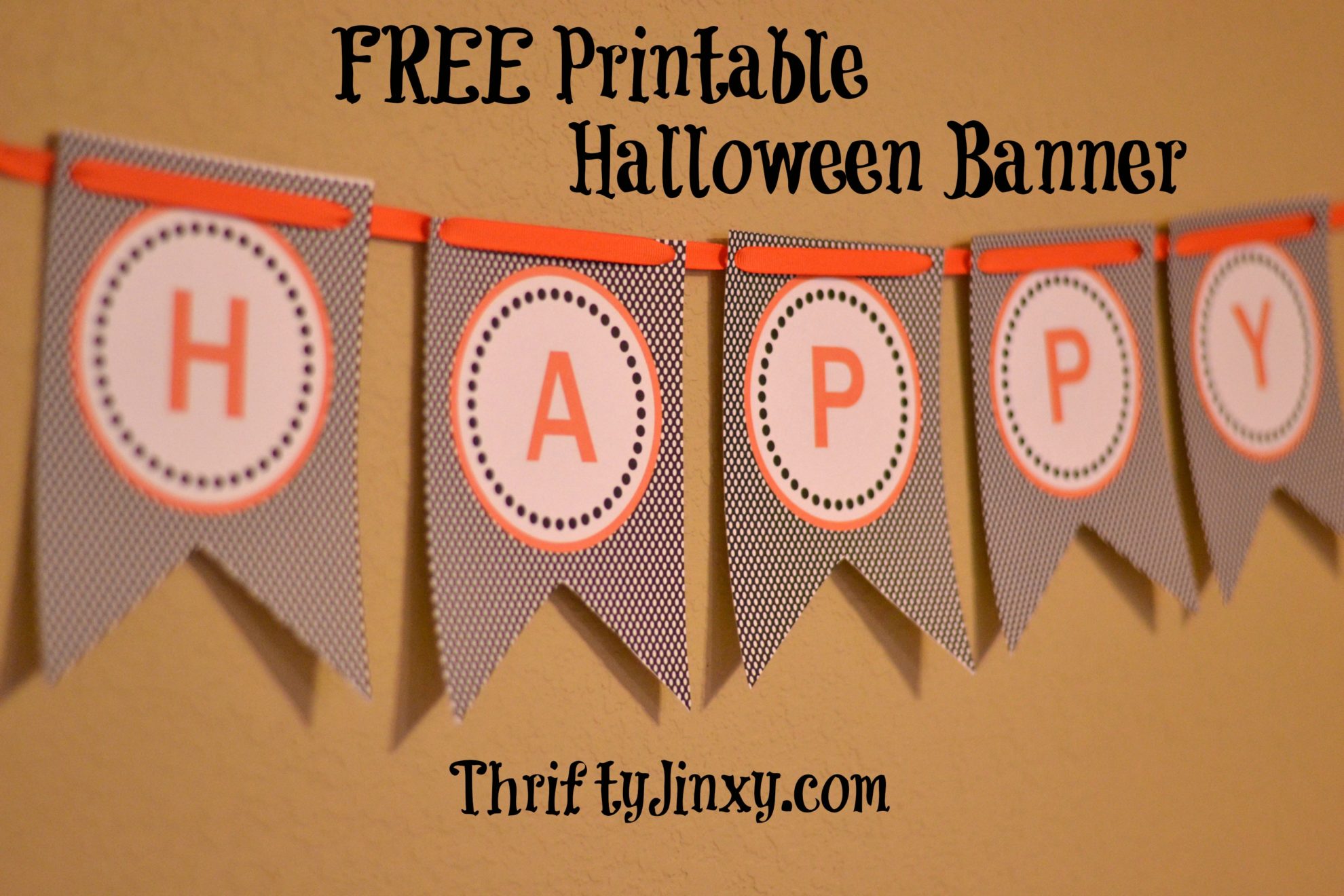FREE Printable Halloween Banner Thrifty Jinxy