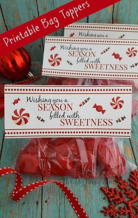 Christmas Treat Bag Toppers Free Printable