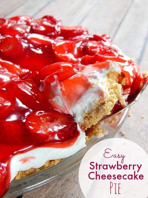 Easy Strawberry Cheesecake Pie Recipe