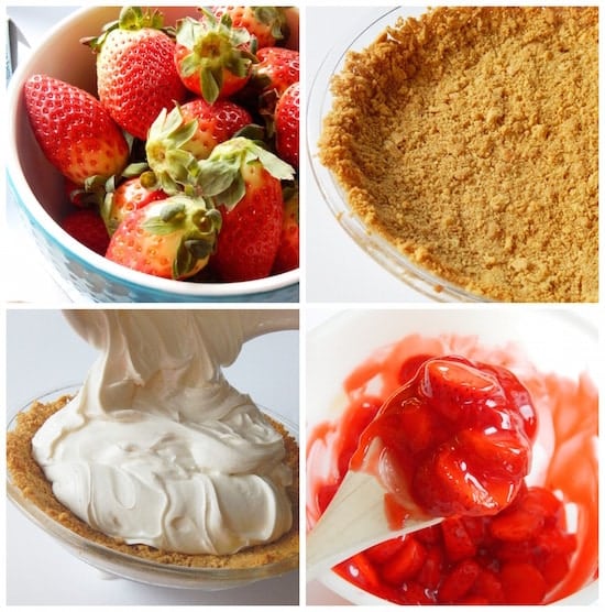 Easy Strawberry Cheesecake Pie Recipe Process