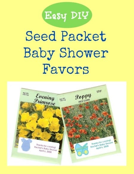 Baby Shower Favor - flower seed packet