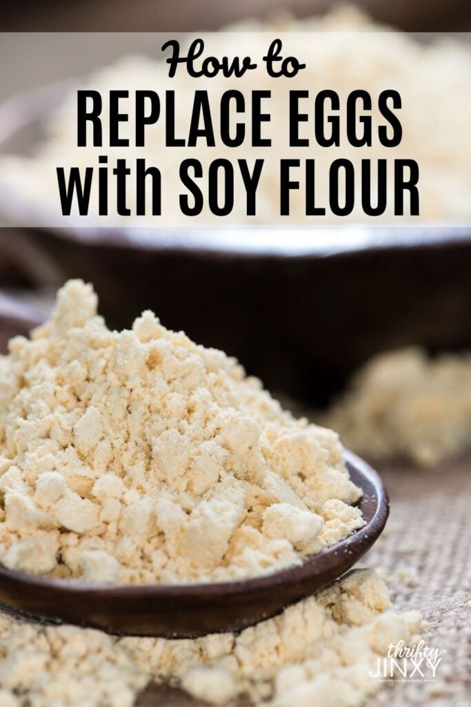 REPLACE EGGS with SOY FLOUR