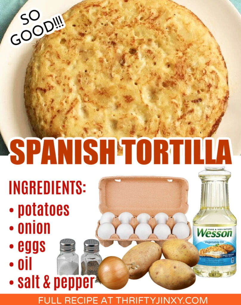 SPANISH TORTILLA with Ingredient Photos