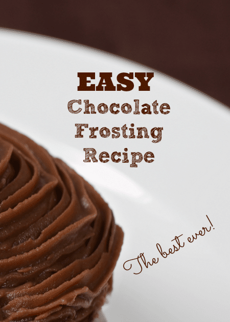 Easy Chocolate Frosting Recipe - This is the most delicious, rich frosting that tastes amazing on cakes, cupcakes or cookies!
