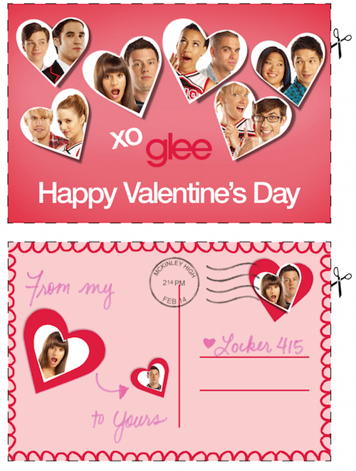 Free GLEE Printable Valentines