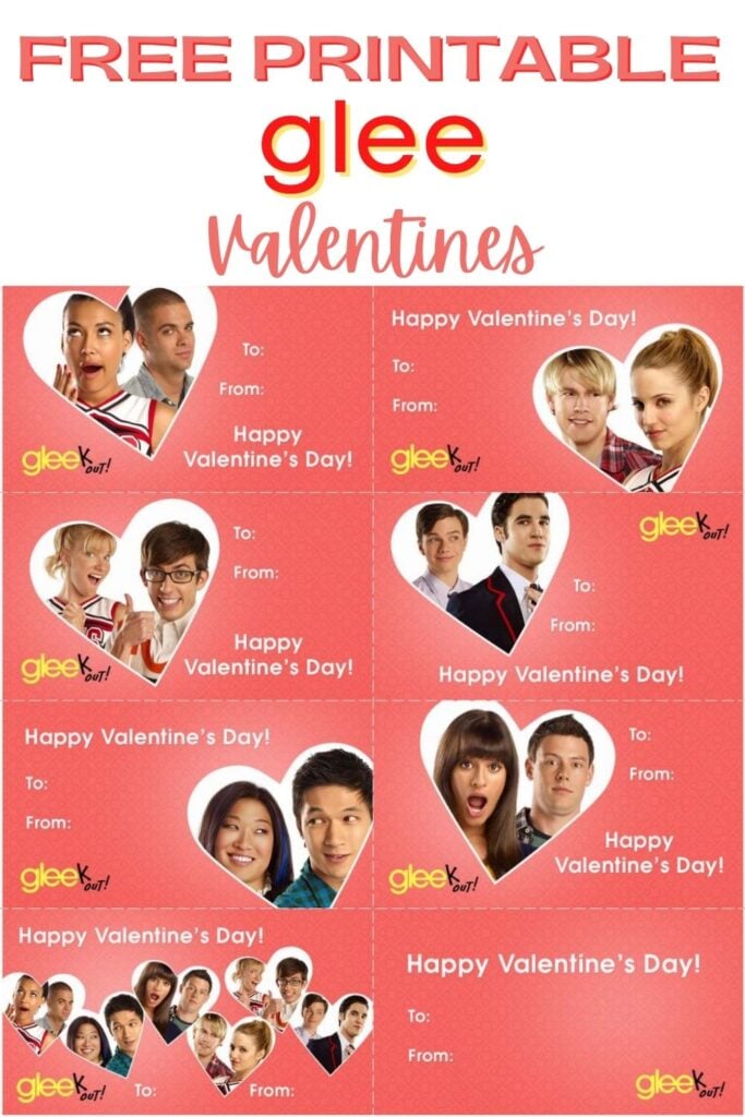 Free Printable Glee Valentines