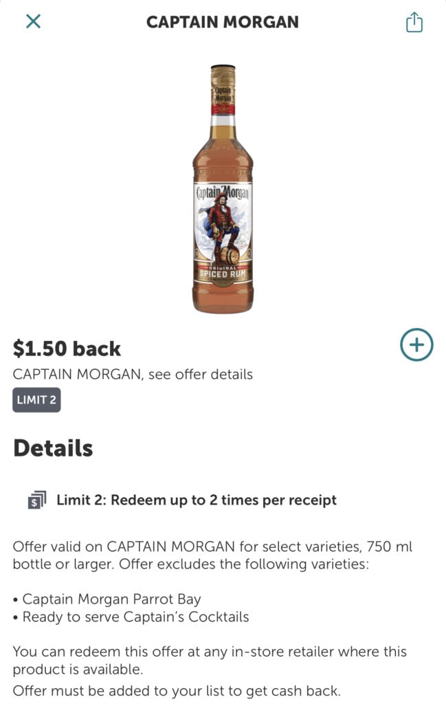 Liquor Mail in Rebate up to 50 Captain Morgan Bailey s Johnny