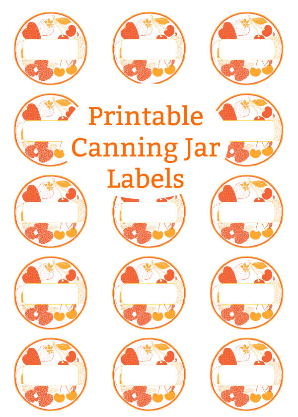 Free Printable Canning Jar Labels