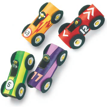 vehicle crafts for preschoolers  Toilet Paper Roll Race Cars