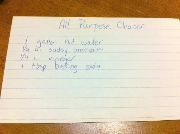 All Purpose Cleaner Recipe