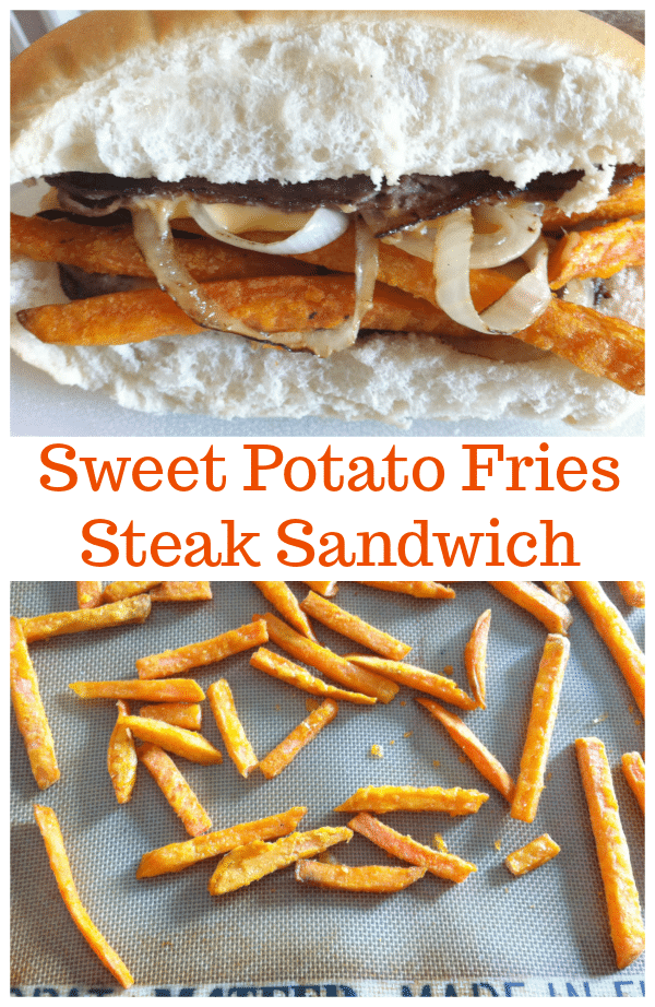 Sweet Potato Fries Steak Sandwich