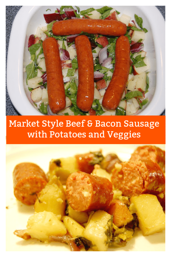 Market Style Beef & Bacon Sausage Recipe with Potatoes and Veggies