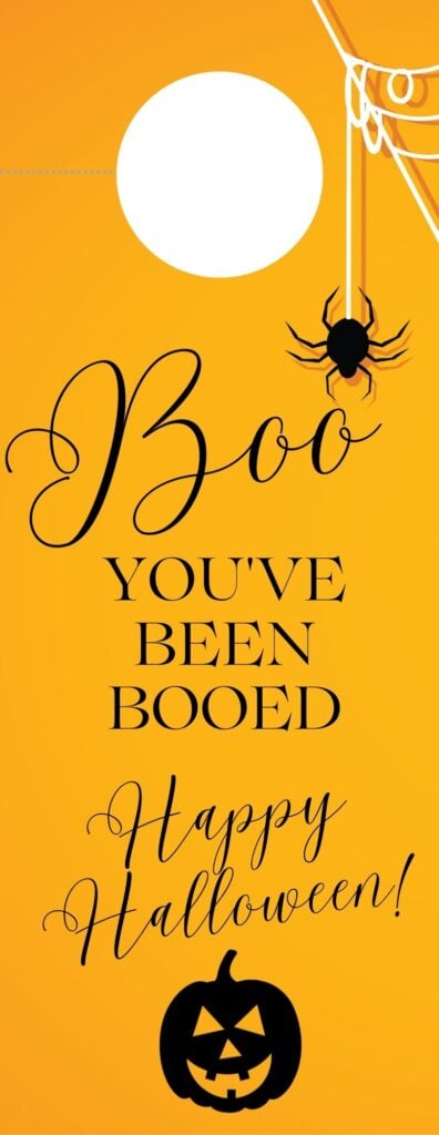 Printable You've Been Booed Door Hanger