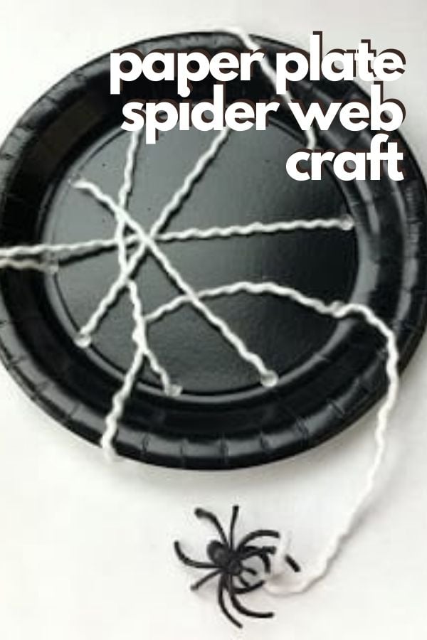 paper plate spider web craft
