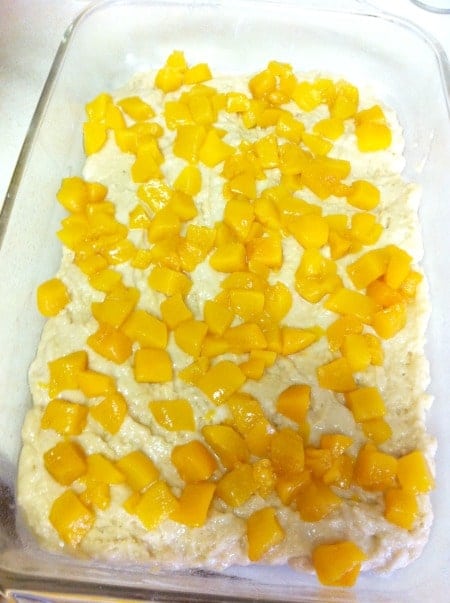 Crumb Cake with Peaches Process