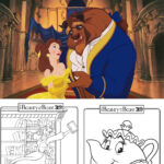 BEAUTY AND THE BEAST PRINTABLE COLORING SHEETS