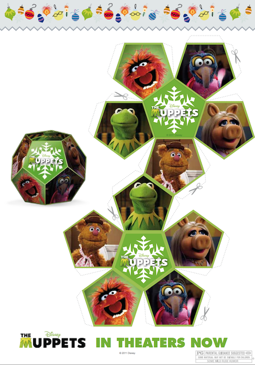 Muppets Christmas Paper Craft Snowflake