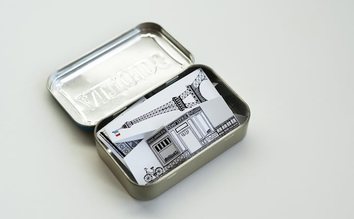 Printable City of Paris in Mint Tin