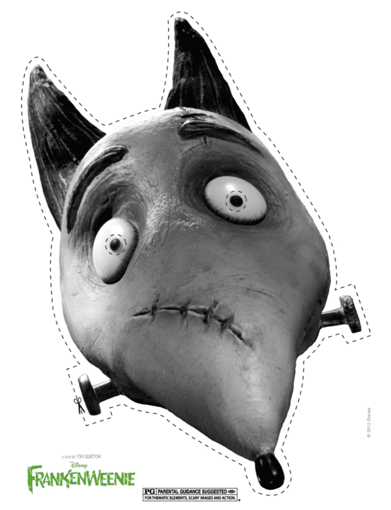 Printable Frankenweenie Mask