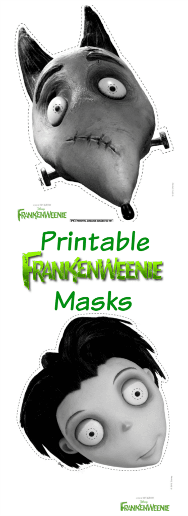 Printable Frankenweenie Masks