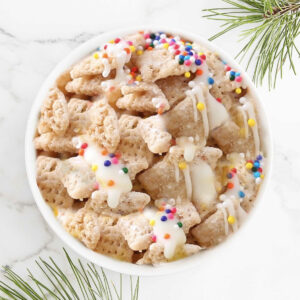 Sugar Cookie Chex Mix in Bowl