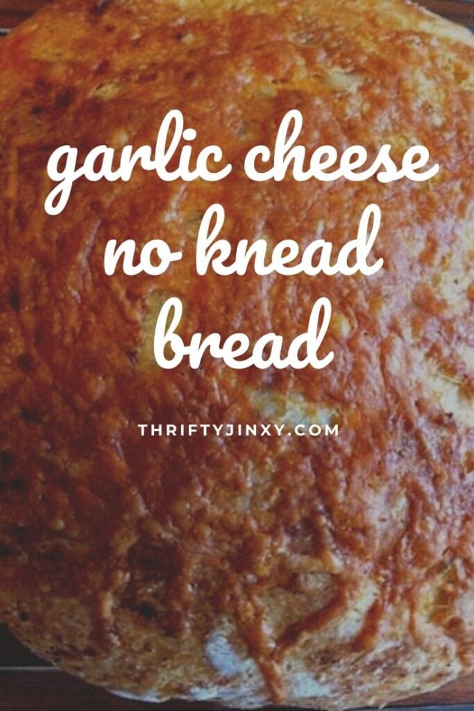 garlic cheese no knead bread