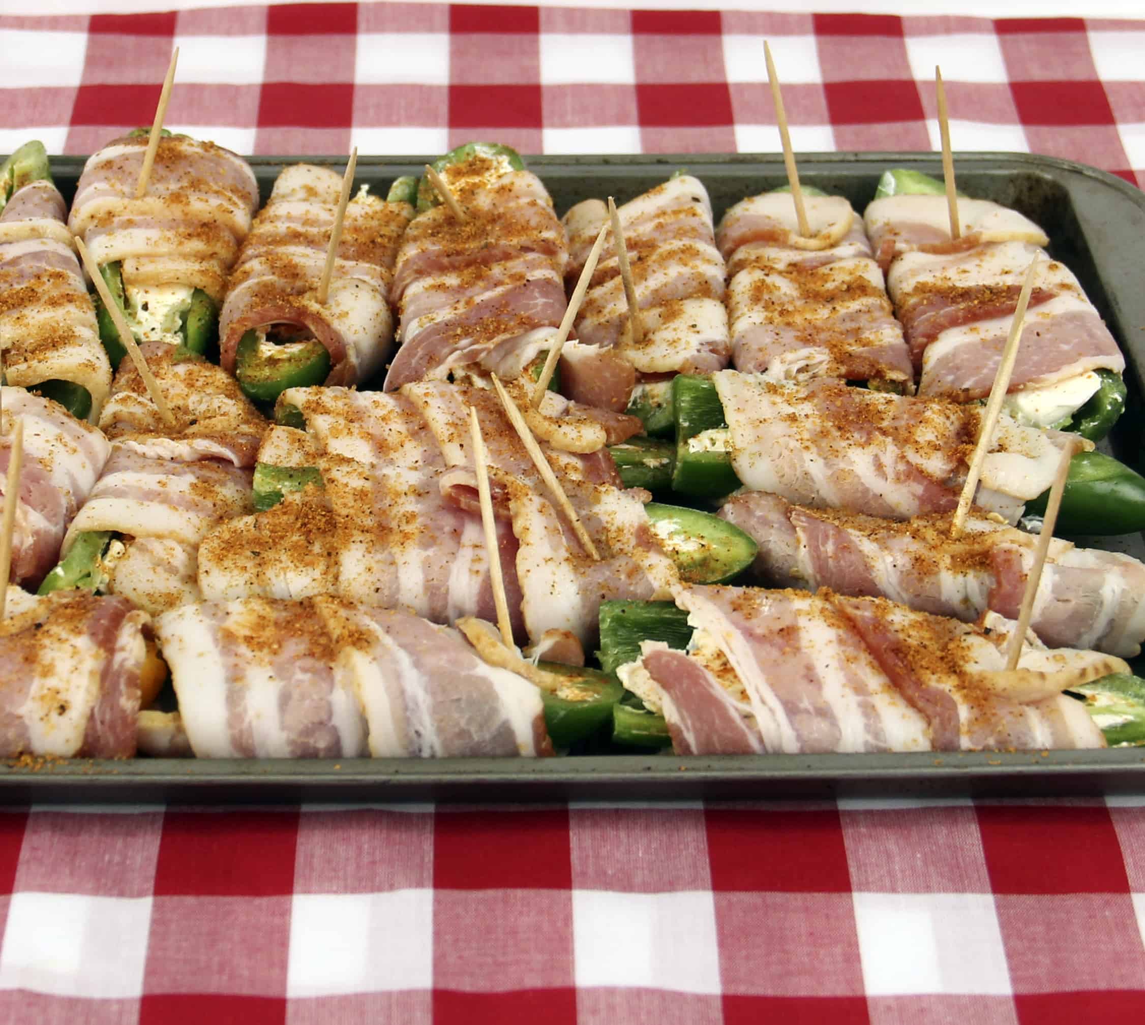 Jalapeno Peppers wrapped in bacon