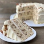 Toasted Butter Pecan Cake Slice