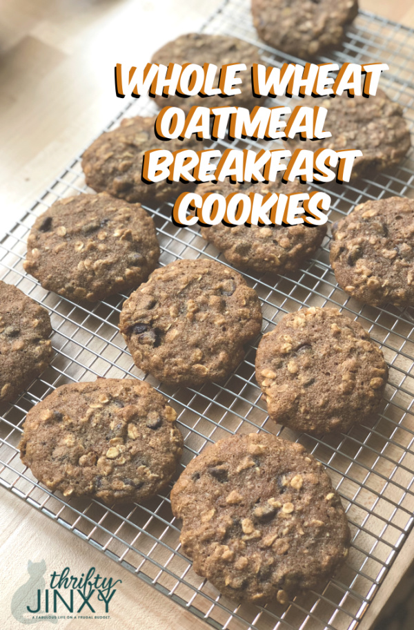 Healthy Whole Wheat Oatmeal Breakfast Cookies