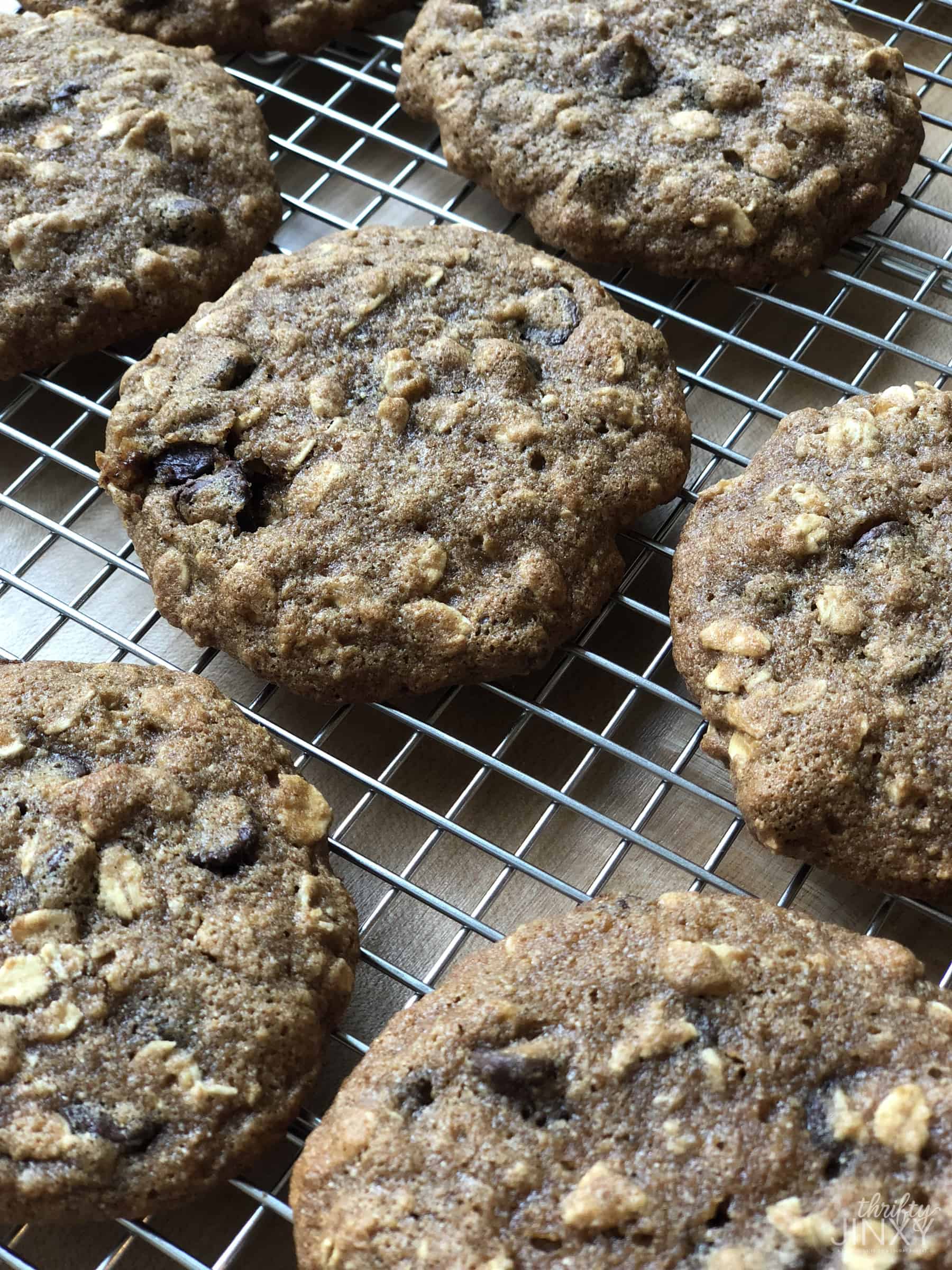 whole wheat breakfast cookies on cooling rack