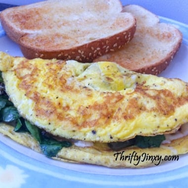 Greek Omelet with Spinach and Feta Cheese