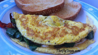 greek omelet with spinach and feta