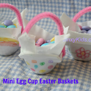 Mini Styrofoam Egg Cup Easter Baskets