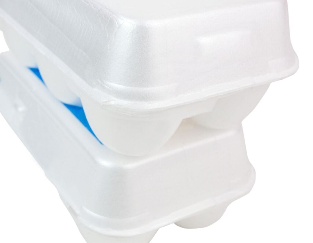 styrofoam egg cartons