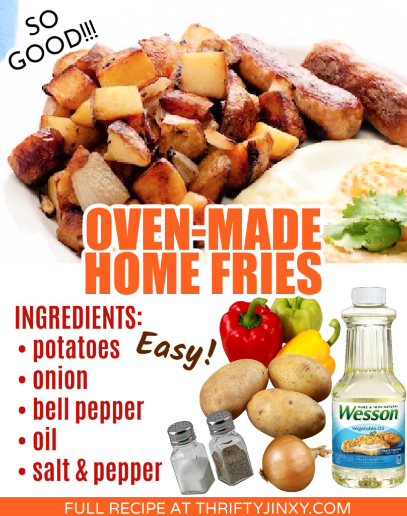 Home Fries in the Oven Recipe with Ingredients