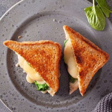 Greek Grilled Cheese with Spinach Feta