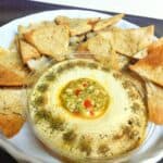 Homemade Pita Chips with Hummus