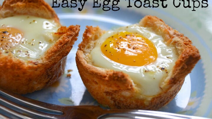 Egg Toast Cups in Muffin Tins
