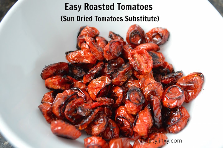 roasted tomatoes in the oven