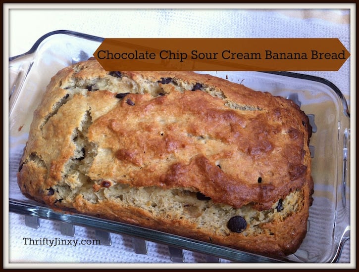 Chocolate Chip Sour Cream Banana Bread