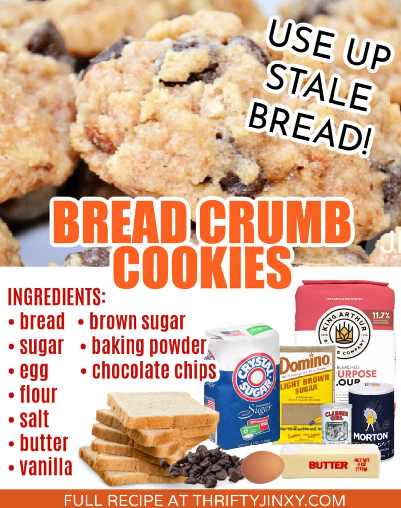 Bread Crumb Cookies with Ingredient Photos
