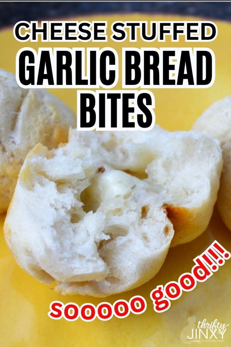 InsideOut Garlic Cheese Bread Bites Recipe Thrifty Jinxy