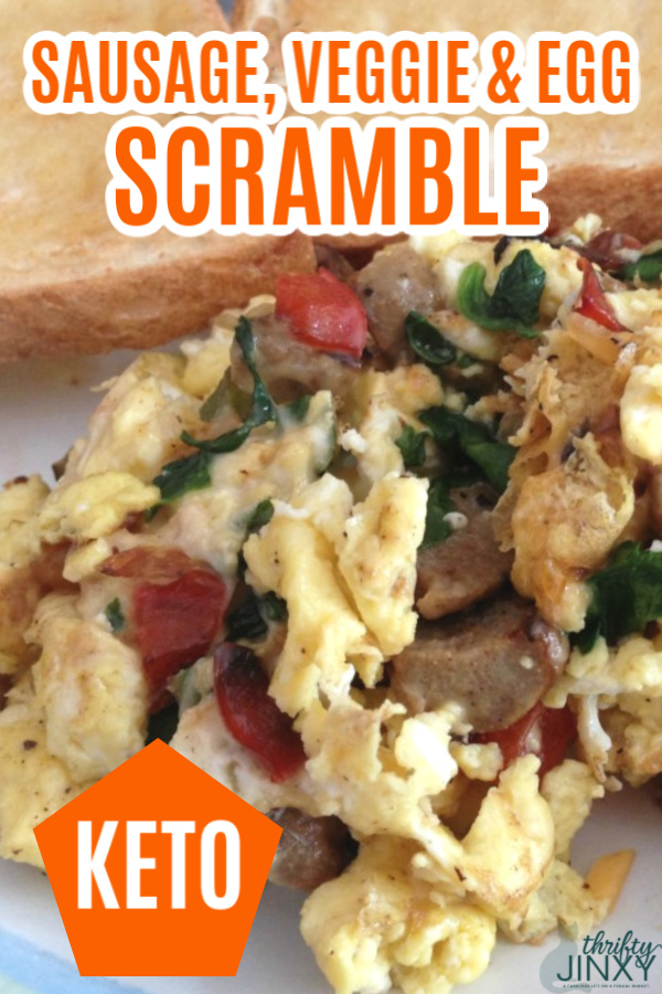 Easy Sausage, Veggie and Egg Scramble Recipe Thrifty Jinxy