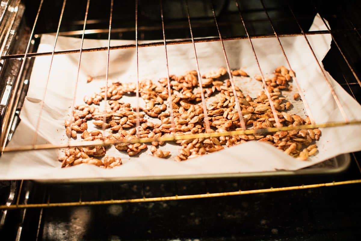 Roasting Pumpkin Seeds in Oven.