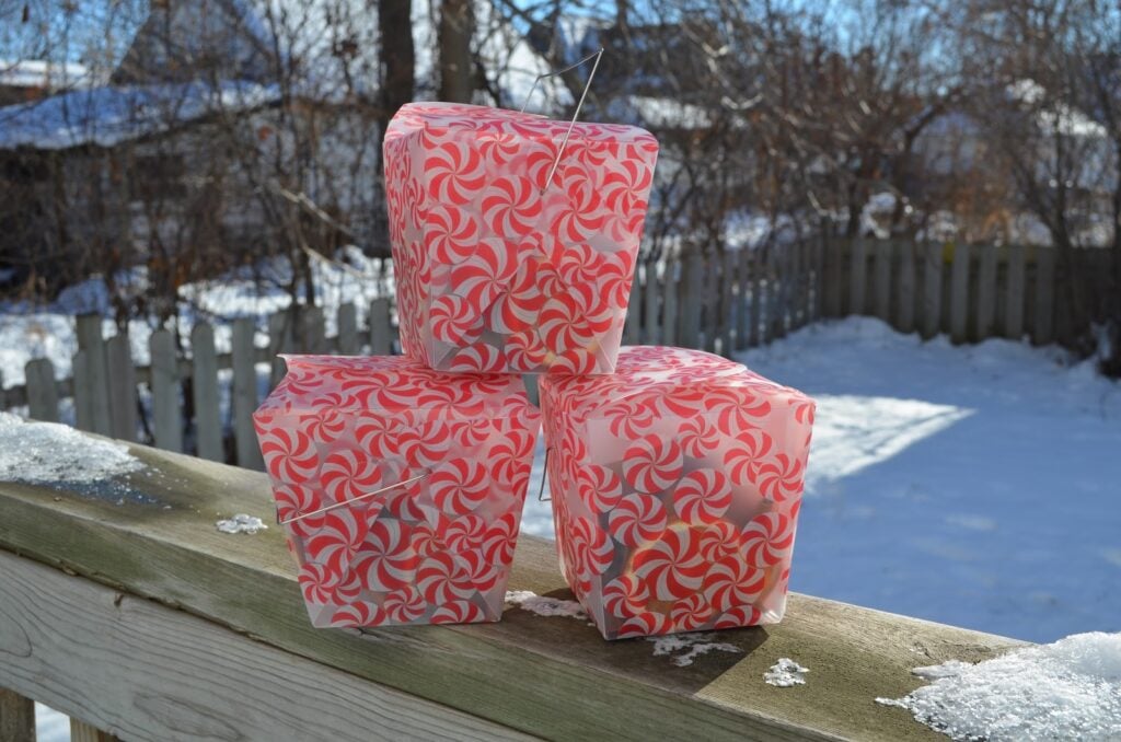 Christmas Gift Boxes in Snow