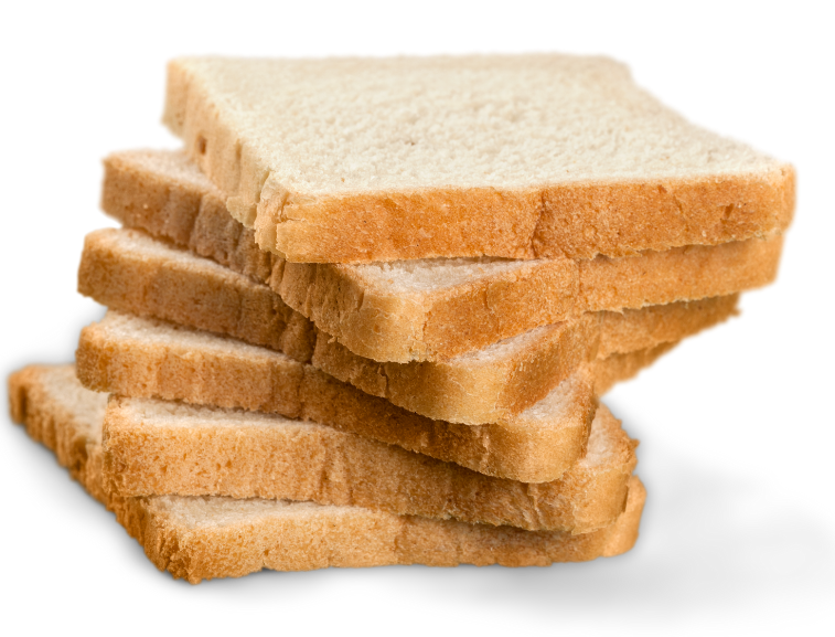 white bread slices in stack