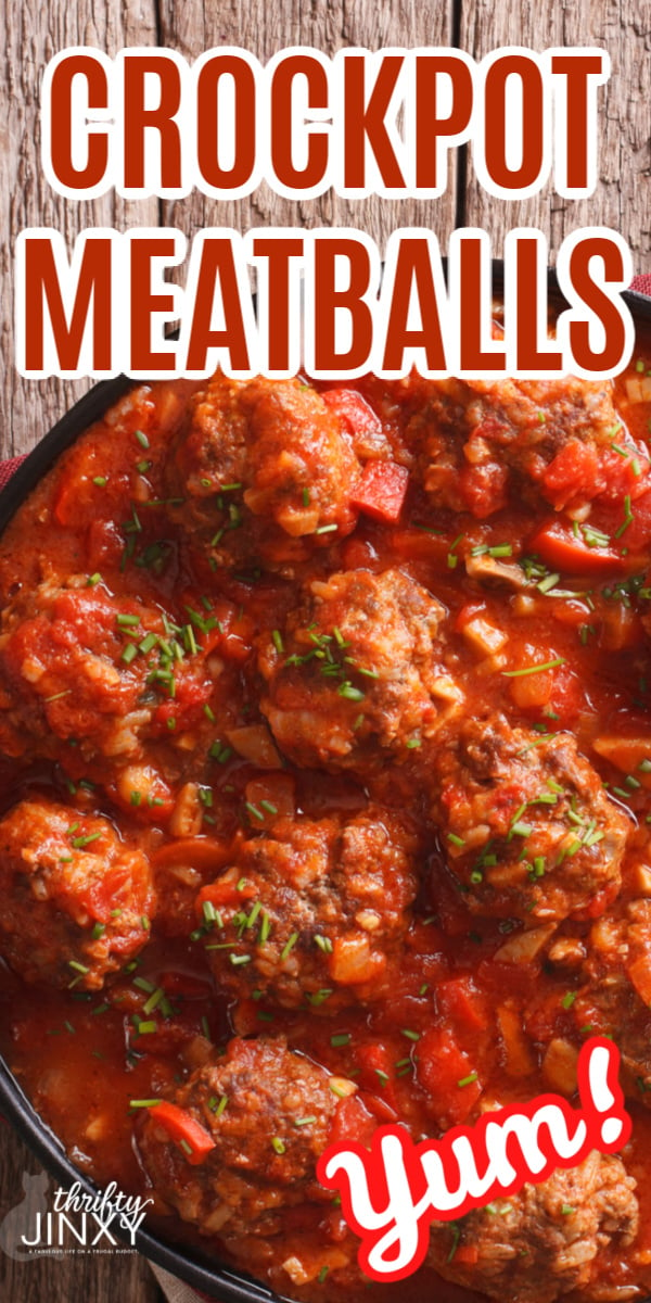 Easy Crockpot Meatballs Recipe Thrifty Jinxy