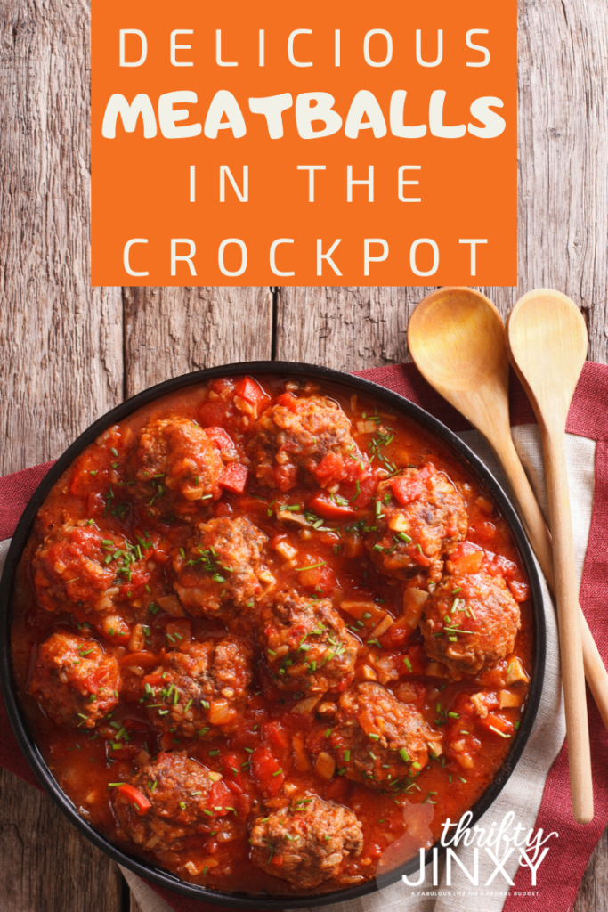 Easy Crockpot Meatballs Recipe - Thrifty Jinxy