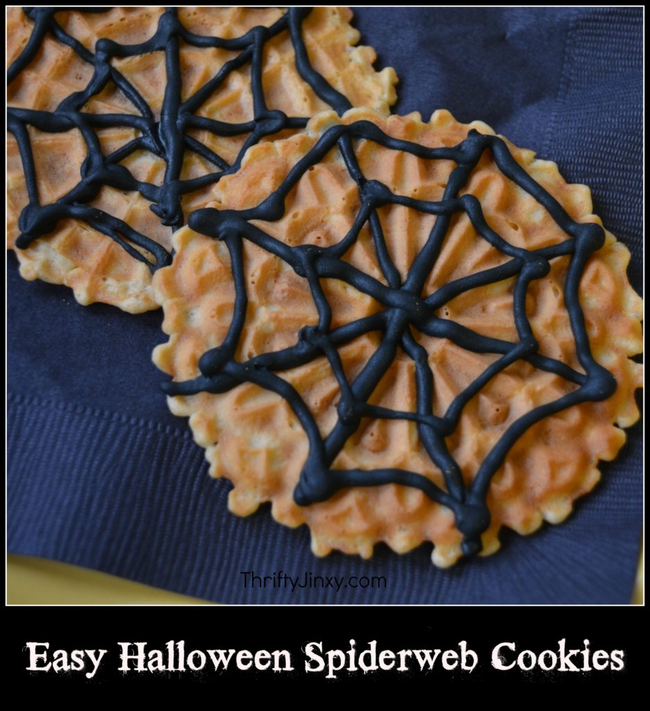 Easy Halloween Spiderweb Cookies